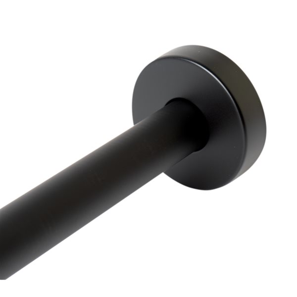 ALFI brand Round Wall Mounted Shower Arm - Brass - Black Matte