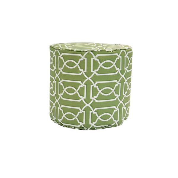 Bozanto Round Pouffe - 16-in x 17-in - Khaki