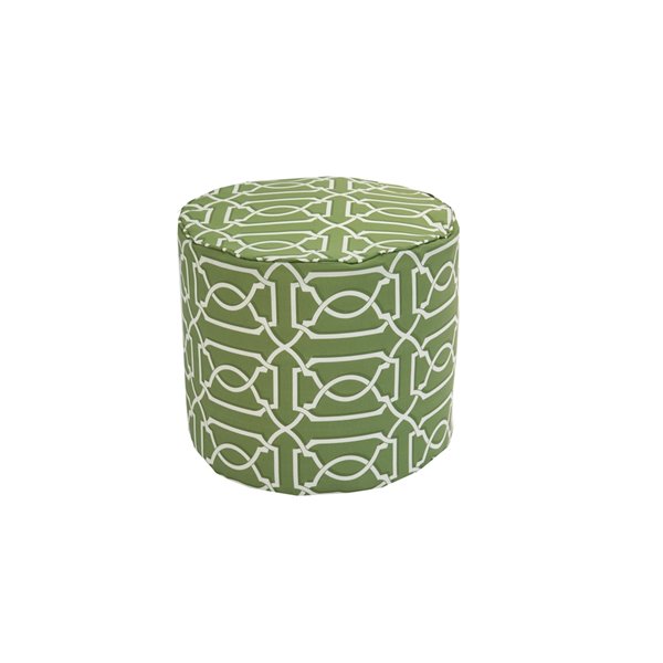 Bozanto Round Pouffe - 16-in x 17-in - Khaki