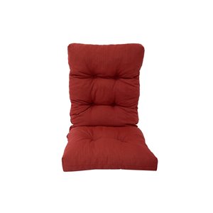 Coussin pour chaise de patio à haut dossier de Bozanto Inc., rouge foncé