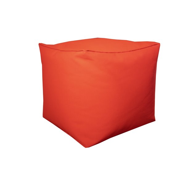 Pouf carré de Bozanto Inc., 18 po x 18 po, rouge