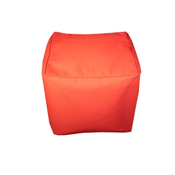 Pouf carré de Bozanto Inc., 18 po x 18 po, rouge