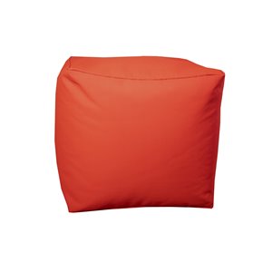 Bozanto Square Pouffe - 18-in x 18-in - Red