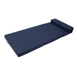 Matelas pliant d'extérieur de Bozanto Inc., 72 po x 30 po, bleu foncé