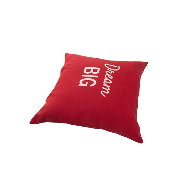 Coussin d'extérieur décoratif carré de Bozanto Inc., 16 po x 16 po, impression graphique rouge/blanche