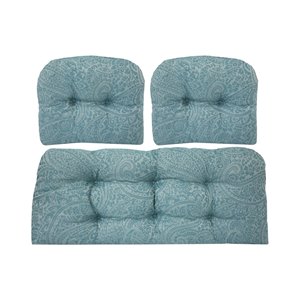 Coussin pour sofa d'extérieur de Bozanto Inc., bleu pâle, ens. de 3