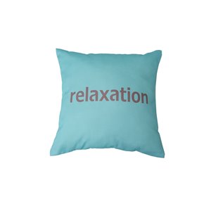 Coussin d'extérieur décoratif carré de Bozanto Inc., 16 po x 16 po, impression graphique bleu pâle/gris