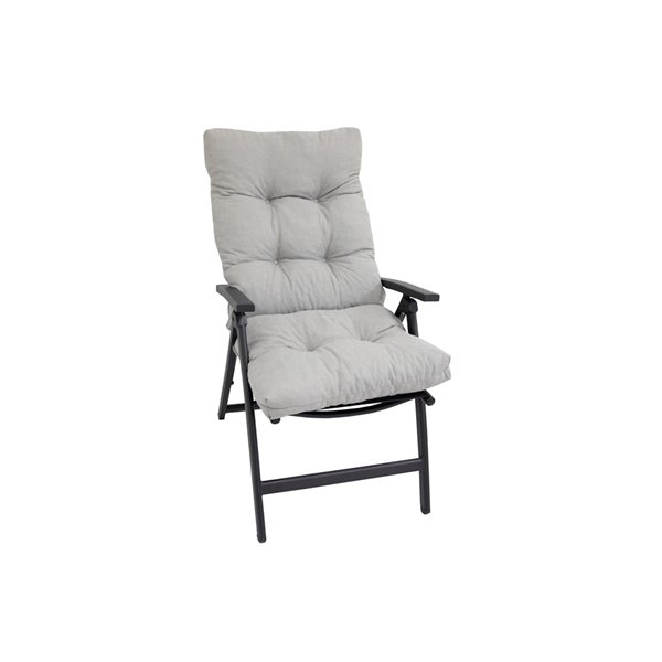Bozanto High Back Patio Chair Cushion, Light Grey Chair Pads