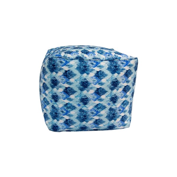 Bozanto Square Pouffe - 18-in x 18-in - Blue