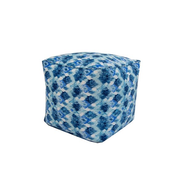 Bozanto Square Pouffe - 18-in x 18-in - Blue