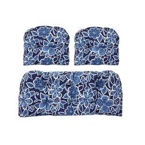 Coussin pour sofa d'extérieur de Bozanto Inc., bleu foncé, ens. de 3