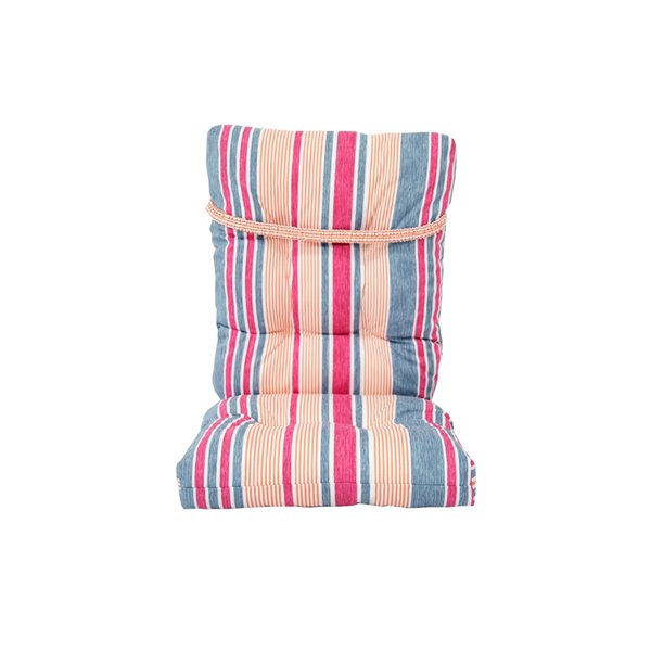 Bozanto High Back Patio Chair Cushion Pink Striped Pattern 08