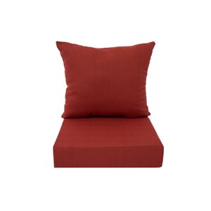 Coussin pour chaise de patio à assise profonde de Bozanto Inc., rouge