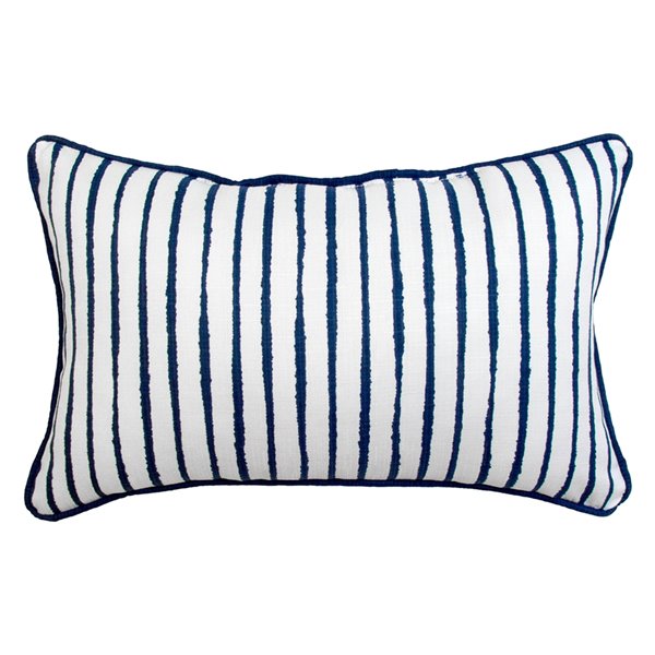 blue rectangular cushion