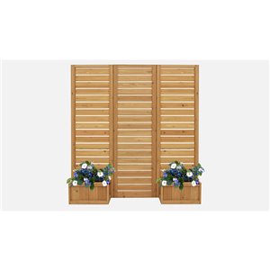 Paravent d'extérieur Fusion de Yardistry - 66 po x 62 po, cèdre
