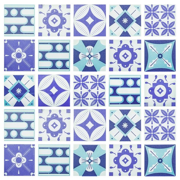 Papier peint en vinyle Falkirk Bhòid par Dundee Deco, motif géométrique, autoadhésif,36 pi², sarcelle/bleu/mauve