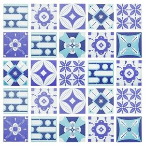 Papier peint en vinyle Falkirk Bhòid par Dundee Deco, motif géométrique, autoadhésif,36 pi², sarcelle/bleu/mauve