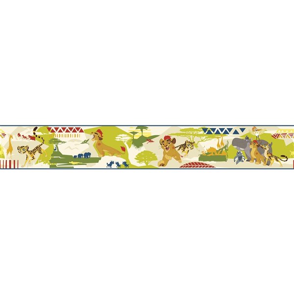 York Wallcoverings Prepasted Animals Wallpaper Border - 9-in x 15-ft - Yellow/Green