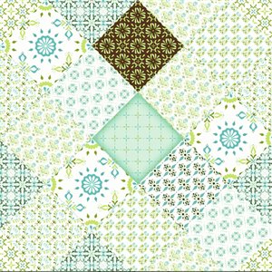 Papier peint en vinyle Falkirk Bhòid par Dundee Deco, motif géométrique, autoadhésif,36 pi², sarcelle/vert