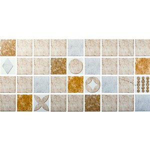 Papier peint en vinyle Falkirk Bhòid par Dundee Deco, motif géométrique, autoadhésif,36 pi², beige/brun