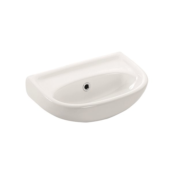 WS Bath Collections Basic Oval Bathroom Sink - White