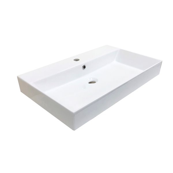 WS Bath Collections Energy Wall-Mount Bathroom Sink - White