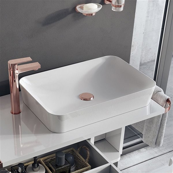 WS Bath Collections Ultra Bathroom Sink - Ceramic White
