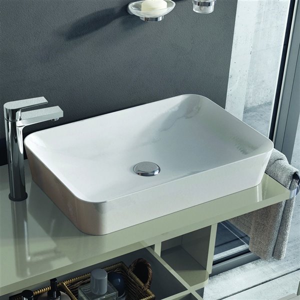 WS Bath Collections Ultra Bathroom Sink - Ceramic White