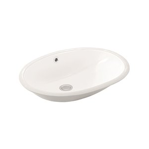 WS Bath Collections Basic Bathroom Sink - White/Chrome