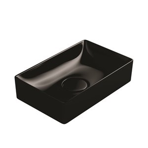 WS Bath Collections Vision Vessel Bathroom Sink - Gloss Black