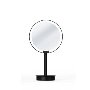 WS Bath Collections Magnifying Wall-Mounted Makeup Mirror - Matte Black