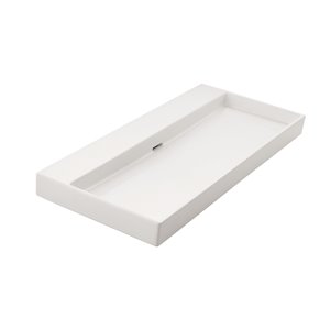 WS Bath Collections Under Rectangular Bathroom Sink - White