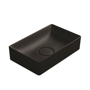 WS Bath Collections Vision Vessel Bathroom Sink - Matte Black