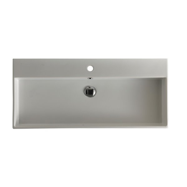 WS Bath Collections Unlimited Rectagular Bathroom Sink - Ceramic White