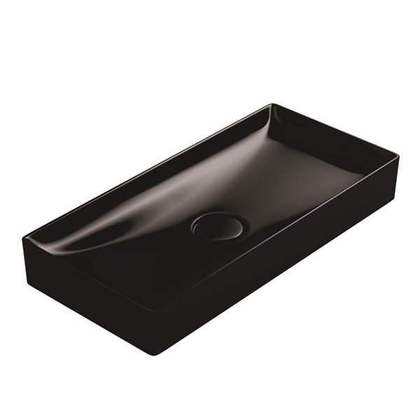 WS Bath Collections Vision Bathroom Sink - Gloss Black | RONA