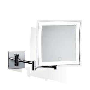 WS Bath Collections Magnifying Wall-Mounted Makeup Mirror - Polished Chrome