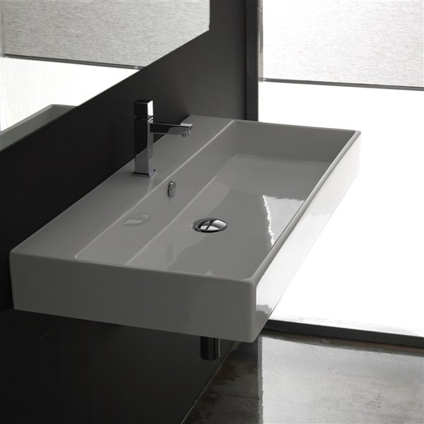 WS Bath Collections Unlimited Bathroom Sink - Ceramic White/Brass