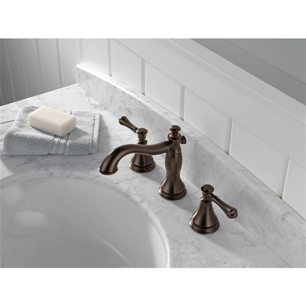 DELTA Cassidy Widespread Bathroom Faucet - 2-Handle - Veneti 3597LF ...