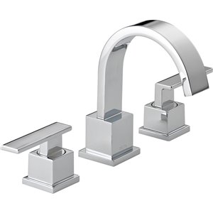 Robinet de salle de bain à large entraxe Vero de DELTA, 2 poignées, chrome