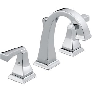 Robinet de salle de bain à large entraxe Dryden de DELTA, 2 poignées, chrome