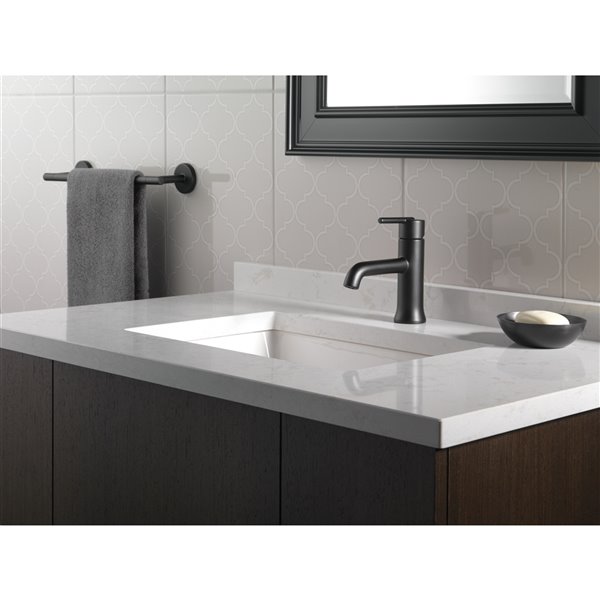 DELTA Trinsic Bathroom Faucet 1Handle Matte Black 559LFBLLPU RONA
