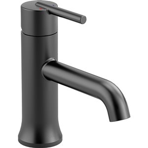 Robinet de salle de bain à 1 poignée Trinsic de DELTA, 1 poignée, noir mat