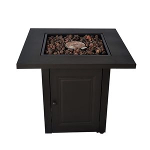 Legacy 50,000-BTU 28-in Black Steel Outdoor Conversation Propane Fire Pit