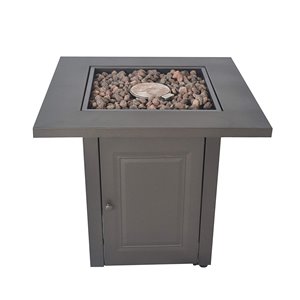 Table-foyer d'extérieur au propane Legacy 50 000 BTU 28 po acier noir