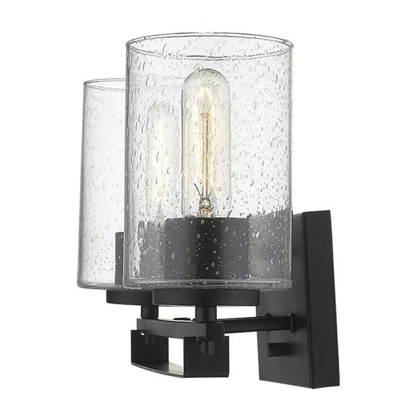 Applique pour meuble-lavabo à 2 lumières Orella Orella de Acclaim Lighting, noir mat