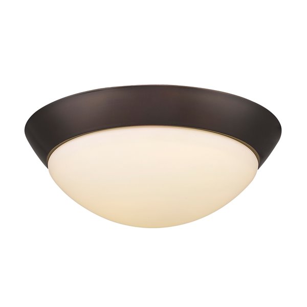 Acclaim Lighting Flushmount Modern 18-Watt Oil-Rubbed Bronze Integrated LED with Frosted Glass