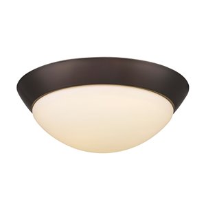 Acclaim Lighting Flushmount Modern 18-Watt Oil-Rubbed Bronze Integrated LED with Frosted Glass