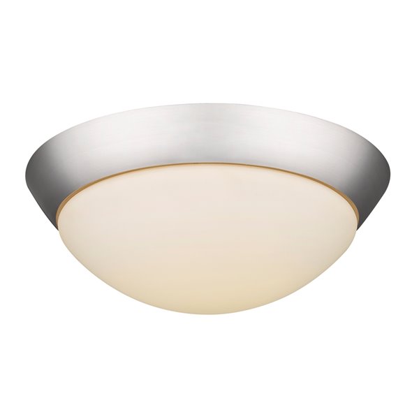 Acclaim Lighting Flushmount Modern 14-Watt Satin Nickel Integrated LED with Frosted Glass