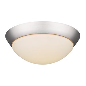 Acclaim Lighting Flushmount Modern 14-Watt Satin Nickel Integrated LED with Frosted Glass