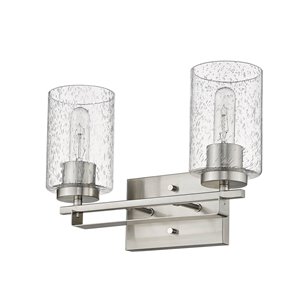 Applique pour meuble-lavabo à 2 lumières Orella de Acclaim Lighting, nickel satiné